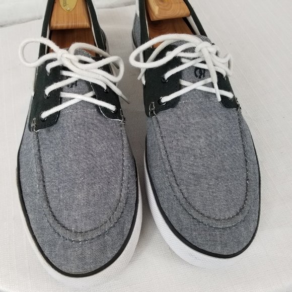 Polo Ralph Lauren Men's 12 D Franz Gray Black Boat Shoes - Picture 3 of 9